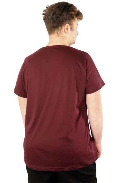 Big-Tall Men Classic Round Collar T-Shirt Nasa 21102 Plum