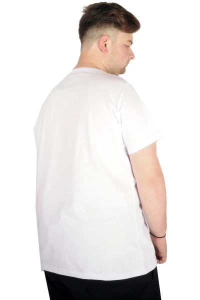 Big-Tall Men Round Collar T-Shirt New York 21112 White