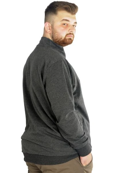 Men Sweatshirt  Bicycle Collar Basic 20131 Black