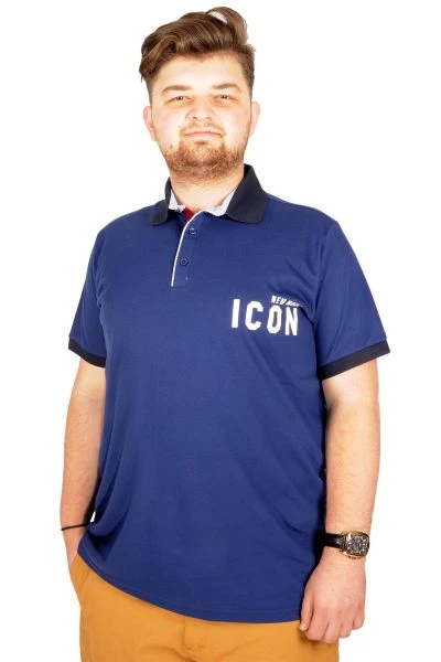Big Size Men T-Shirt Polo Icon 21312 Indigo