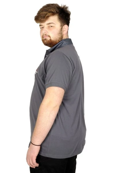 Big-Tall Men Classic Short Sleeve Polo T-Shirt Change Your Mode 21315 Smoke
