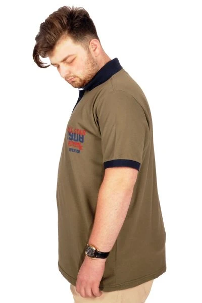 Big Size Men T-Shirt Polo Athletic  21318 Khaki