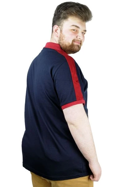 Büyük Beden T-shirt Polo Choose Your Mode 21336 Lacivert