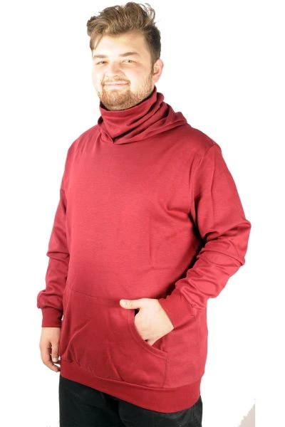 Big-Tall Men's Sweatshirt with Arm Mask 21505 Burgundy