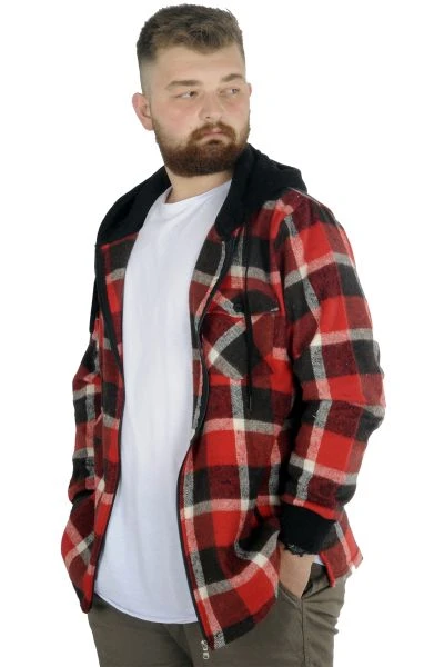 Big Tall Men s Lumberjack  Sweat with Cover Pocket 21572 Red