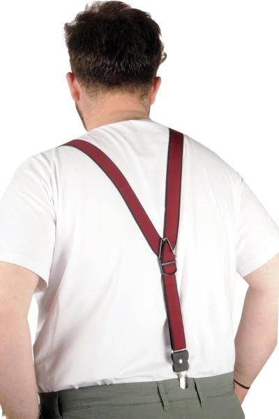 Big Size Men Suspenders 21901 Burgundy