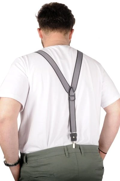 Big Size Men Suspenders 21901 Gray