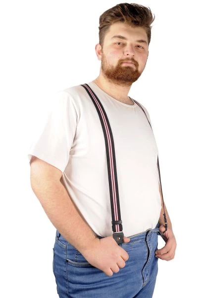 Big Size Men Suspenders 21902 Black