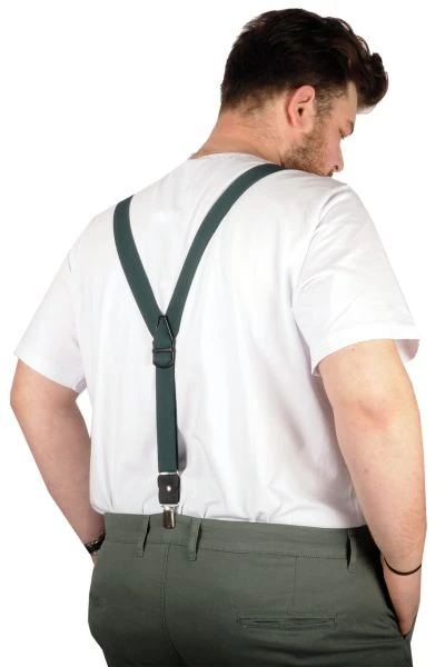 Big Size Men Suspenders 21901 Green