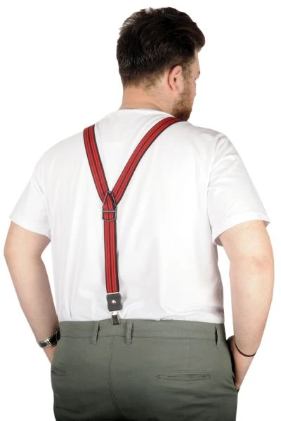 Big Size Men Suspenders 21902 Red