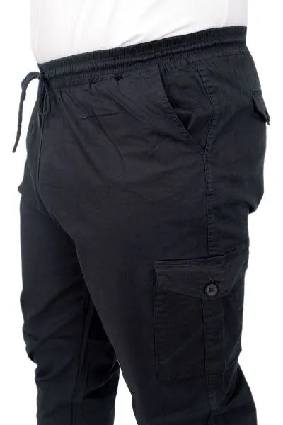 Büyük Beden Pantolon Keten Kargo Jogger Milano 21912 Lacivert LACIVERT