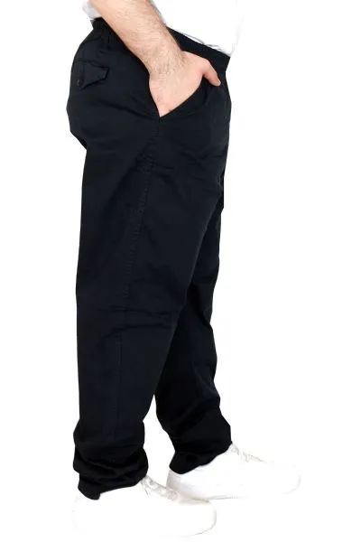 Big Size Mens Linen Pants Jogger Milano 21913 Navy Blue