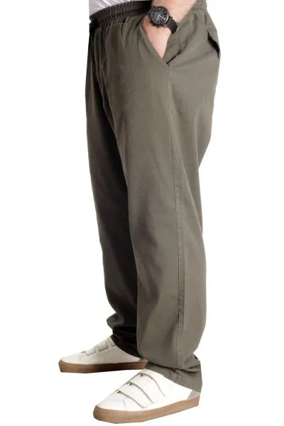 Big Size Men Gabardine Cargo Jogger Pants Doğa 21928 Khaki