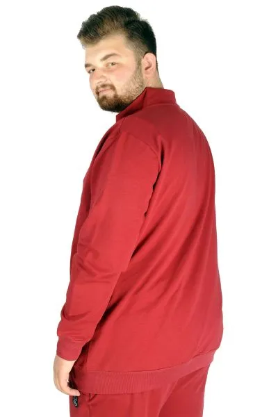 Büyük Beden Eşofman Üstü 2ip Choose Your Mode 21202 Bordo BORDO