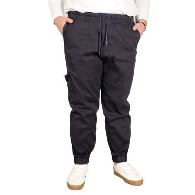 Büyük Beden Erkek Keten Kargo Jogger 21910 Lacivert [product_color]