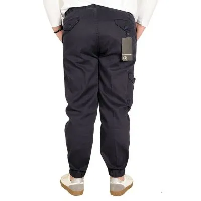 Büyük Beden Erkek Keten Kargo Jogger 21910 Lacivert [product_color]