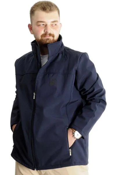Büyük Beden Erkek Mont Waterproof Softshell 21232 Lacivert LACIVERT