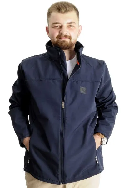 Büyük Beden Erkek Mont Waterproof Softshell 21232 Lacivert LACIVERT