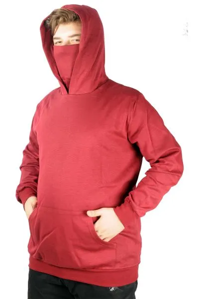 Büyük Beden Erkek Sweatshirt Arm Mask 21505 Bordo BORDO