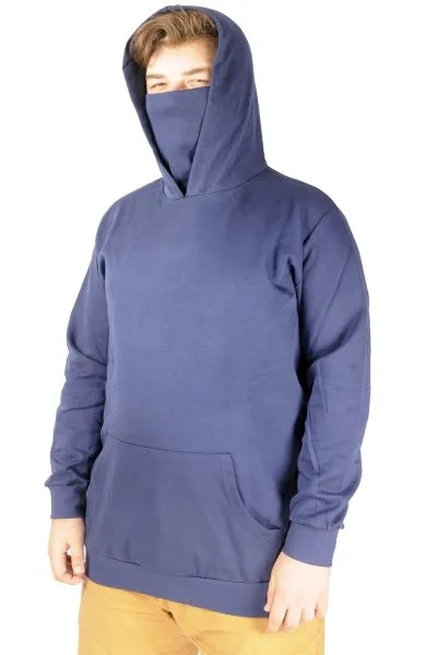 Büyük Beden Erkek Sweatshirt Arm Mask 21505 İndigo INDIGO