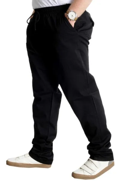 Büyük Beden Pantolon Gabardin Kargo Düz Paça Jogger Doğa 21928 Siyah [product_color]