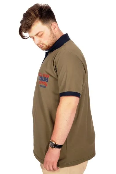 Büyük Beden T-shirt Polo Athletic 21318 Haki HAKI