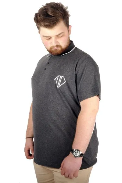 Büyük Beden T-shirt Polo Cep Sup MD Basic 21555 Antrasit ANTRASIT