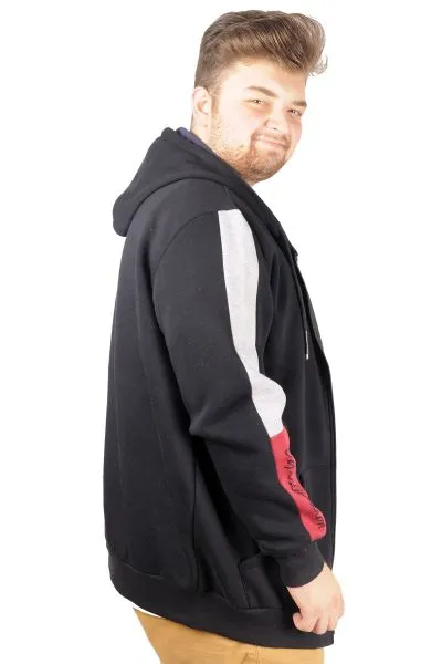 Erkek Sweat Kapşonlu Pieced Embroidered 21514 Lacivert LACIVERT