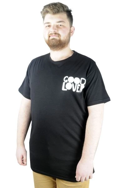 Erkek T shirt Bis Yaka Good Lover 22114 Siyah