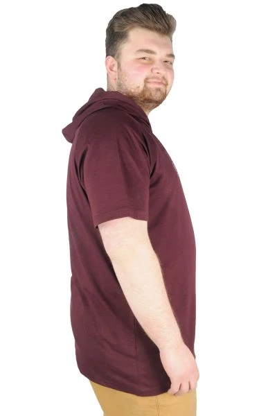 Big-Tall Men Hooded T-Shirt  Sky is Limit 22118 Maroon