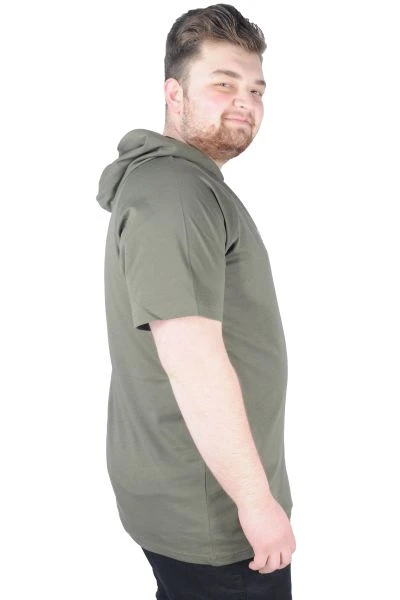 Big-Tall Men Hooded T-Shirt Sky is Limit 22118 Khaki
