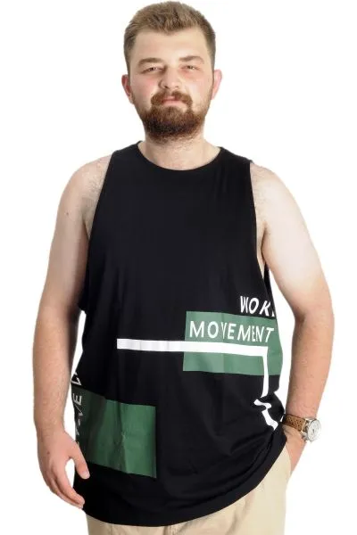 Big Size Mens Tshirt  Active 22131 Black