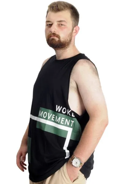 Big Size Mens Tshirt  Active 22131 Black