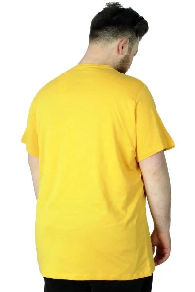 Büyük Beden Tshirt Baskılı Flu 22152 Hardal HARDAL