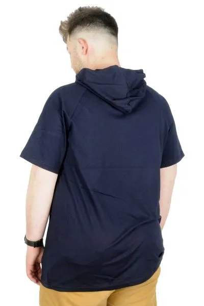 Büyük Beden T-Shirt Kapşonlu For Fun 22175 Lacivert LACIVERT