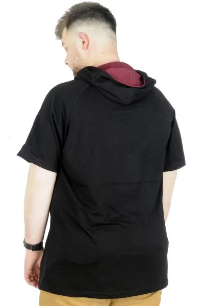 Büyük Beden T-Shirt Kapşonlu Game On 22177 Siyah SIYAH