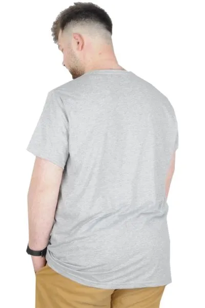 Büyük Beden T-Shirt Bisiklet Yaka Work 22179 Grimelanj GRI