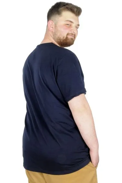 Büyük Beden T-Shirt Bis Yaka Prayers 22185 Lacivert LACIVERT