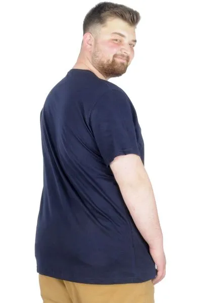 Büyük Beden T-Shirt Bis Yaka Black Series 22189 Lacivert LACIVERT