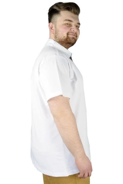 Men s T shirt Polo Collar New York Throwback 22302 White