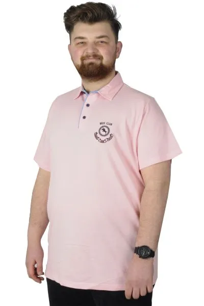 Büyük Beden Erkek T-Shirt Polo MDX Club 22305 Somon SOMON