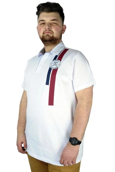 Men s T shirt Polo Collar Flight Team 22311 White