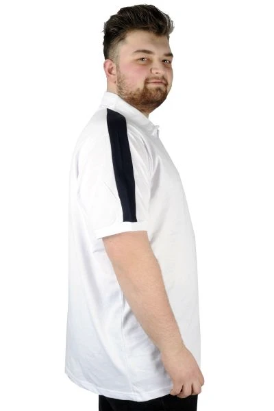 Men s T shirt Polo Collar Ocean 22317 White