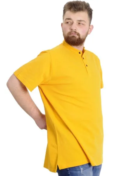 Big Size Mens T-Shirt Henley MD LOGO 22326 Hardal