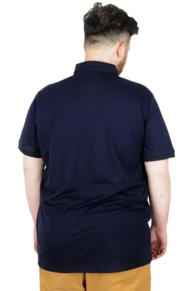 Büyük Beden T-Shirt Polo New World 22339 Lacivert