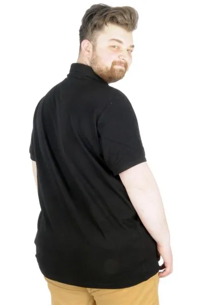 Büyük Beden T-Shirt Polo New World 22339 Siyah SIYAH