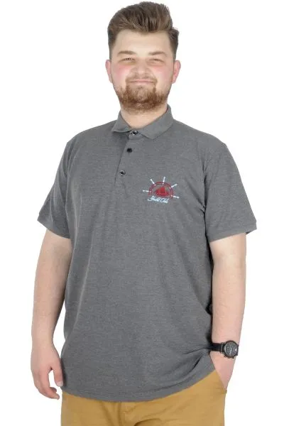 Büyük Beden T-Shirt Polo Steamnoat  22345 Antramelanj ANTRASIT