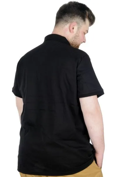 Büyük Beden T-Shirt Polo Steamnoat  22345 Siyah SIYAH