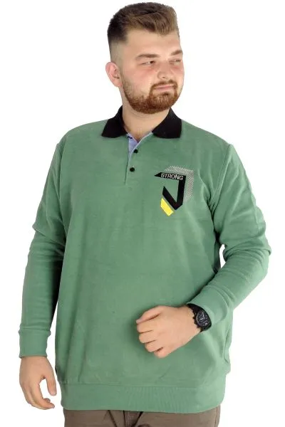 Erkek Sweatshirt  Polo Selanik Strong 22440 Çağla YESIL
