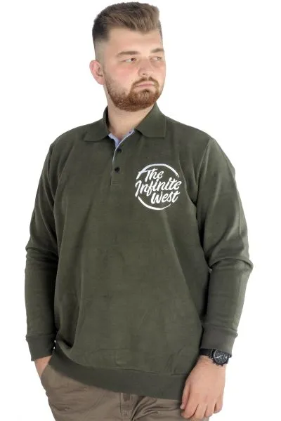 Erkek Sweatshirt  Polo Selanik İnfinite 22441 Haki HAKI